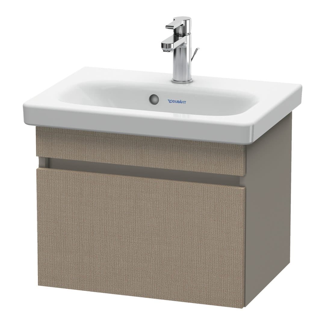 Duravit DuraStyle – Έπιπλο Νιπτήρα – 500 mm, 1 συρτάρι, νιπτήρας κέντρο, σώμα Basalte Matt, Compact – Linen Matt, Decor (DS630307543)