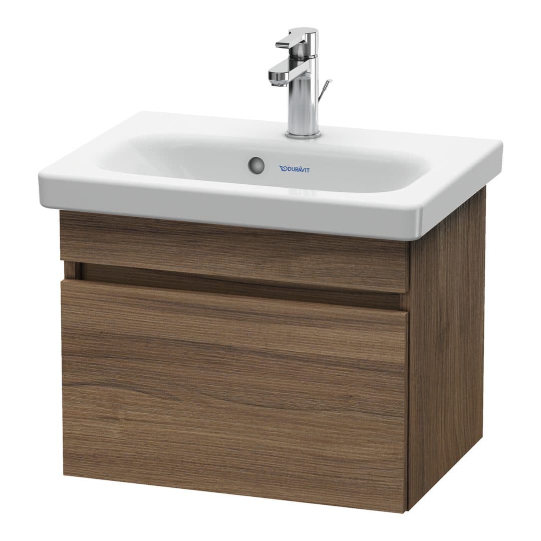 Duravit DuraStyle – Έπιπλο Νιπτήρα – 500 mm, 1 συρτάρι, νιπτήρας κέντρο, Compact – Walnut Matt, Decor (DS630307979)