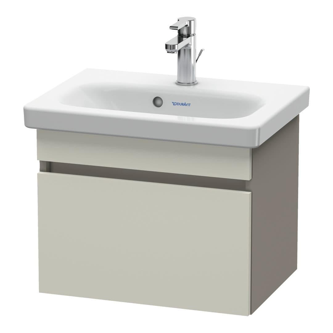 Duravit DuraStyle – Έπιπλο Νιπτήρα – 500 mm, 1 συρτάρι, νιπτήρας κέντρο, σώμα Basalte Matt, Compact – Taupe Matt, Decor (DS630309143)