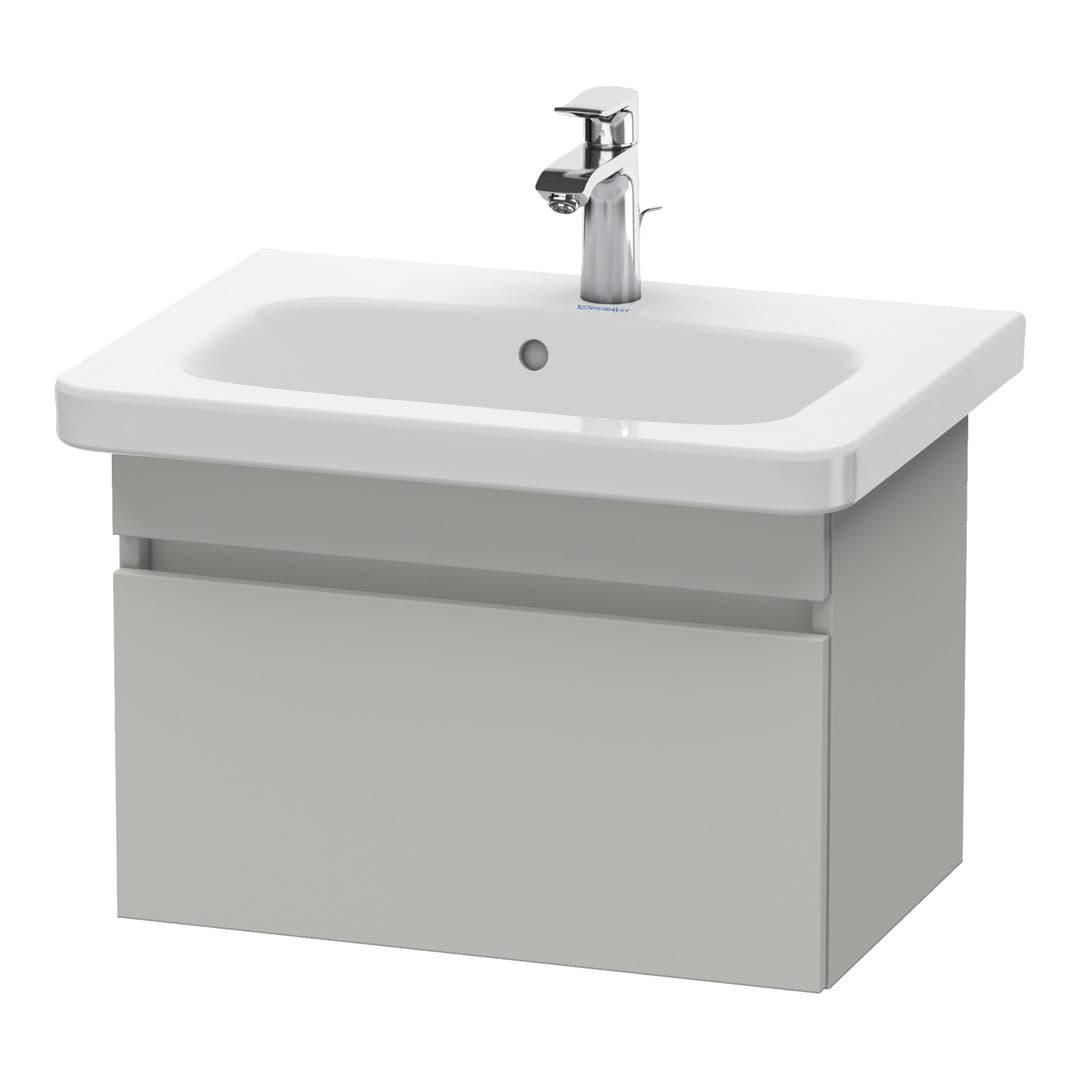 Duravit DuraStyle – Έπιπλο Νιπτήρα – 580 mm, 1 συρτάρι, νιπτήρας κέντρο, Compact – Concrete grey Matt, Decor (DS637900707)