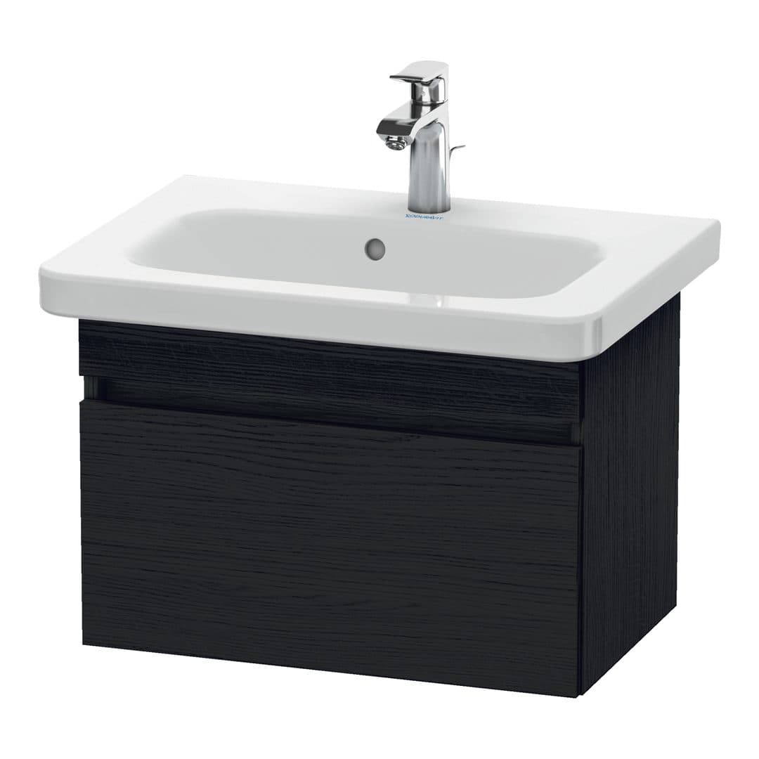 Duravit DuraStyle – Έπιπλο Νιπτήρα – 580 mm, 1 συρτάρι, νιπτήρας κέντρο, Compact – Black oak Matt, Decor (DS637901616)