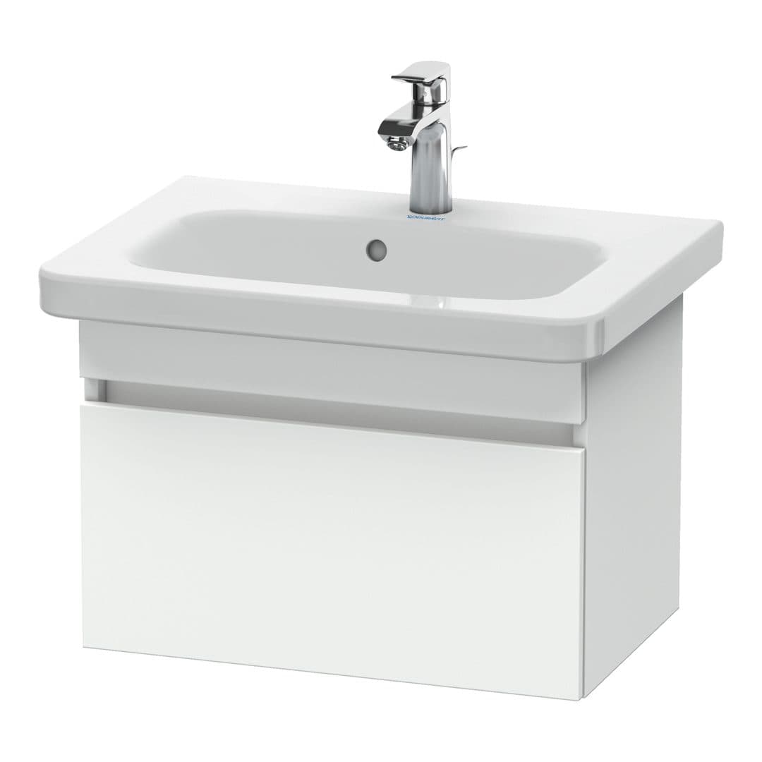 Duravit DuraStyle – Έπιπλο Νιπτήρα – 580 mm, 1 συρτάρι, νιπτήρας κέντρο, Compact – White Matt, Decor (DS637901818)