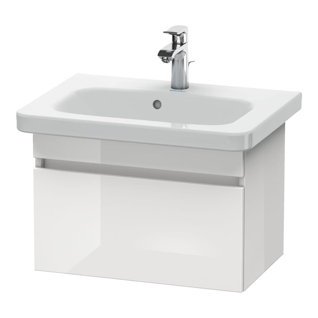 Duravit DuraStyle – Έπιπλο Νιπτήρα – 580 mm, 1 συρτάρι, νιπτήρας κέντρο, Compact – White High Gloss, Decor (DS637902222)