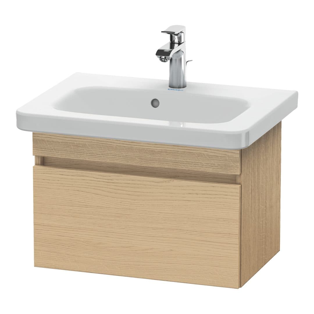 Duravit DuraStyle – Έπιπλο Νιπτήρα – 580 mm, 1 συρτάρι, νιπτήρας κέντρο, Compact – Natural oak, Decor (DS637903030)