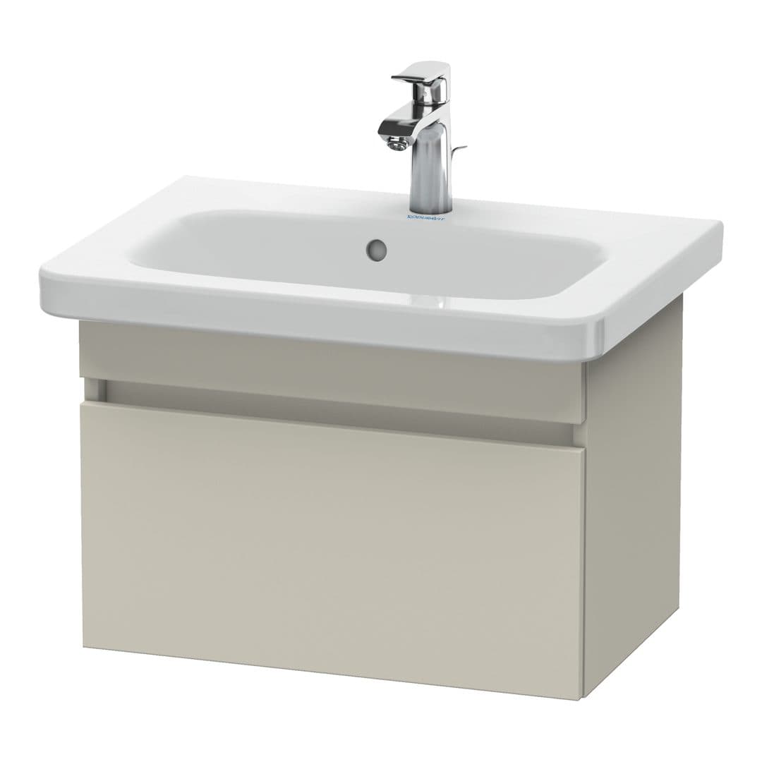 Duravit DuraStyle – Έπιπλο Νιπτήρα – 580 mm, 1 συρτάρι, νιπτήρας κέντρο, Compact – Taupe Matt, Decor (DS637909191)