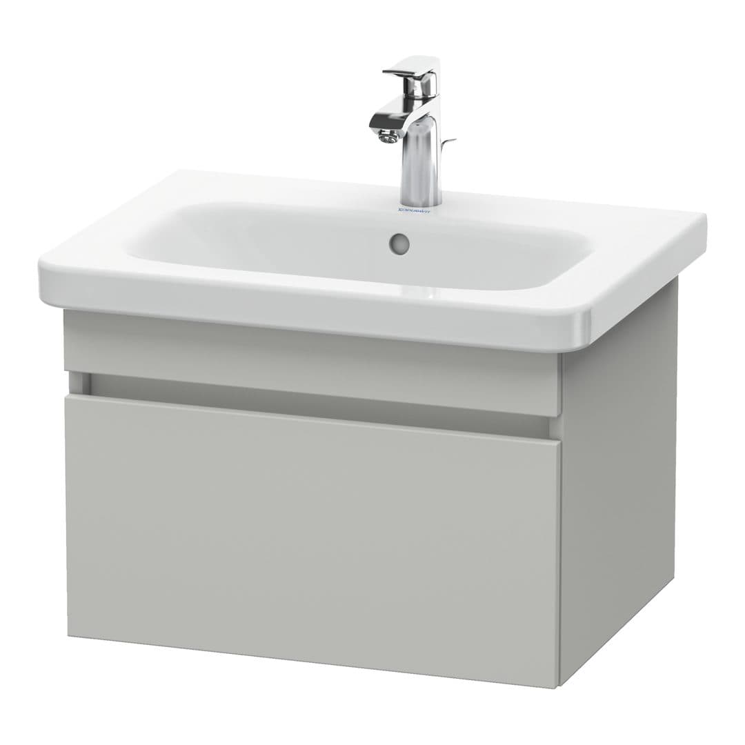 Duravit DuraStyle – Έπιπλο Νιπτήρα – 580 mm, 1 συρτάρι, νιπτήρας κέντρο – Concrete grey Matt, Decor (DS638000707)