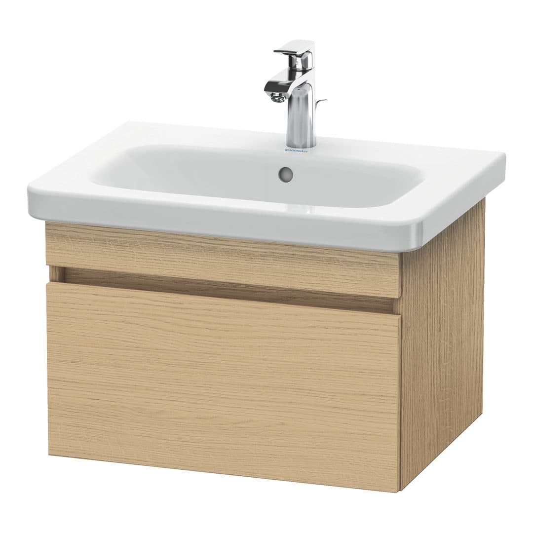 Duravit DuraStyle – Έπιπλο Νιπτήρα – 580 mm, 1 συρτάρι, νιπτήρας κέντρο – Natural oak, Decor (DS638003030)