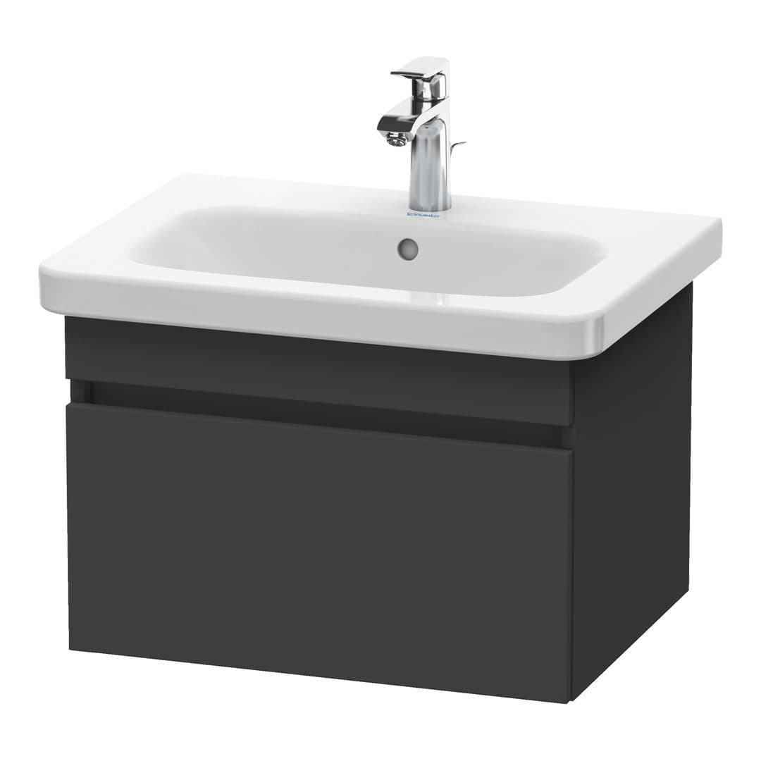 Duravit DuraStyle – Έπιπλο Νιπτήρα – 580 mm, 1 συρτάρι, νιπτήρας κέντρο – Graphite Matt, Decor (DS638004949)