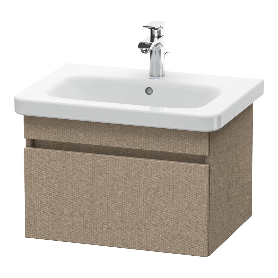 Duravit DuraStyle – Έπιπλο Νιπτήρα – 580 mm, 1 συρτάρι, νιπτήρας κέντρο – Linen Matt, Decor (DS638007575)