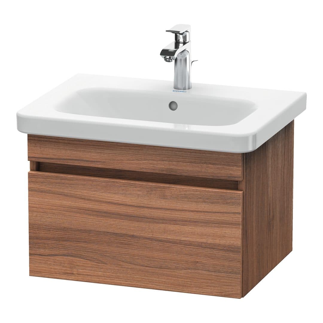 Duravit DuraStyle – Έπιπλο Νιπτήρα – 580 mm, 1 συρτάρι, νιπτήρας κέντρο – Walnut Matt, Decor (DS638007979)