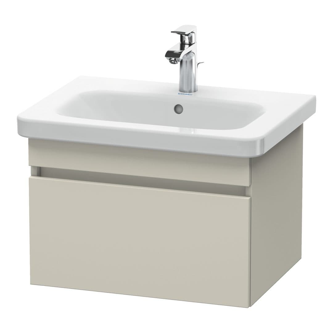 Duravit DuraStyle – Έπιπλο Νιπτήρα – 580 mm, 1 συρτάρι, νιπτήρας κέντρο – Taupe Matt, Decor (DS638009191)