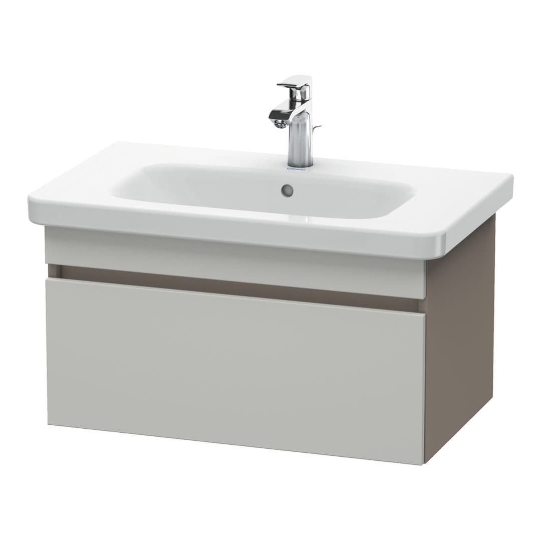 Duravit DuraStyle – Έπιπλο Νιπτήρα – 730 mm, 1 συρτάρι, νιπτήρας κέντρο, σώμα Basalte Matt – Concrete grey Matt, Decor (DS638100743)