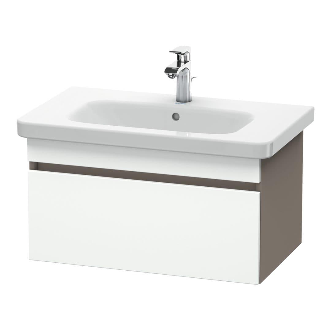 Duravit DuraStyle – Έπιπλο Νιπτήρα – 730 mm, 1 συρτάρι, νιπτήρας κέντρο, σώμα Basalte Matt – White Matt, Decor (DS638101843)