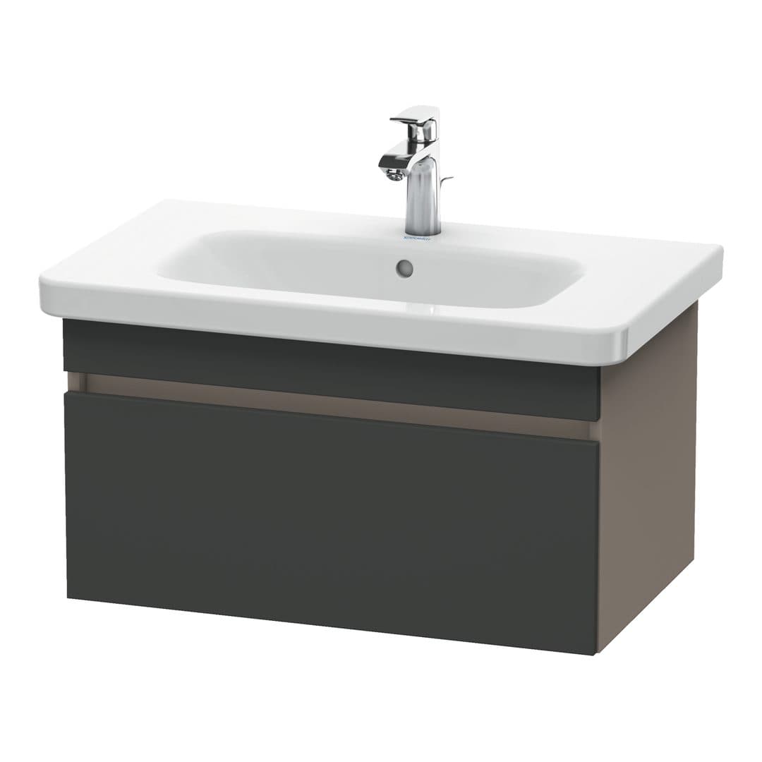 Duravit DuraStyle – Έπιπλο Νιπτήρα – 730 mm, 1 συρτάρι, νιπτήρας κέντρο, σώμα Basalte Matt – Graphite Matt, Decor (DS638104943)