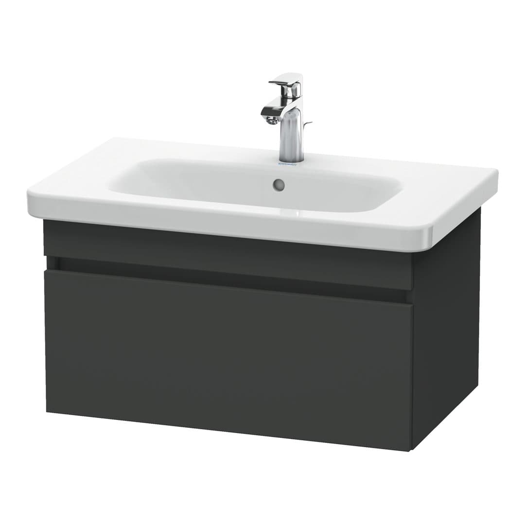 Duravit DuraStyle – Έπιπλο Νιπτήρα – 730 mm, 1 συρτάρι, νιπτήρας κέντρο – Graphite Matt, Decor (DS638104949)