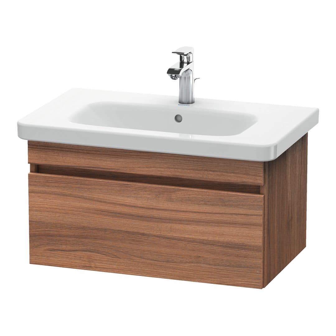 Duravit DuraStyle – Έπιπλο Νιπτήρα – 730 mm, 1 συρτάρι, νιπτήρας κέντρο – Walnut Matt, Decor (DS638107979)
