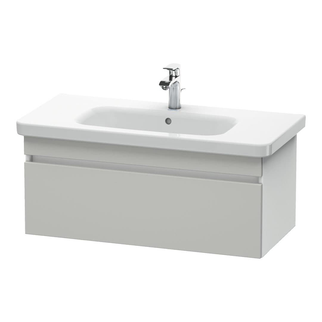 Duravit DuraStyle – Έπιπλο Νιπτήρα – 930 mm, 1 συρτάρι, νιπτήρας κέντρο, σώμα White Matt – Concrete grey Matt, Decor (DS638200718)