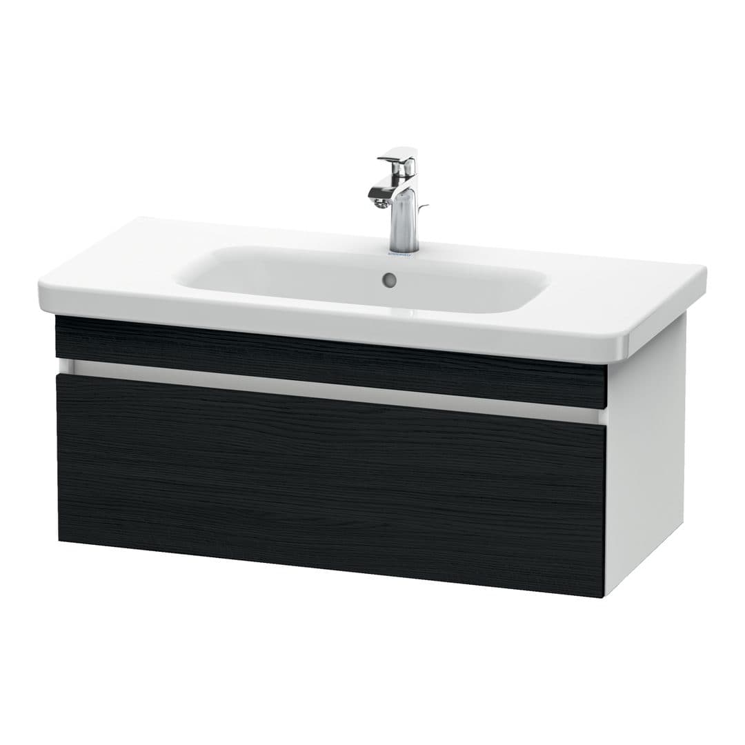 Duravit DuraStyle – Έπιπλο Νιπτήρα – 930 mm, 1 συρτάρι, νιπτήρας κέντρο, σώμα White Matt – Black oak Matt, Decor (DS638201618)