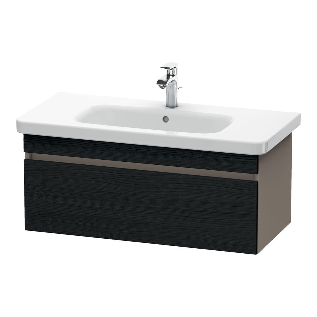 Duravit DuraStyle – Έπιπλο Νιπτήρα – 930 mm, 1 συρτάρι, νιπτήρας κέντρο, σώμα Basalte Matt – Black oak Matt, Decor (DS638201643)