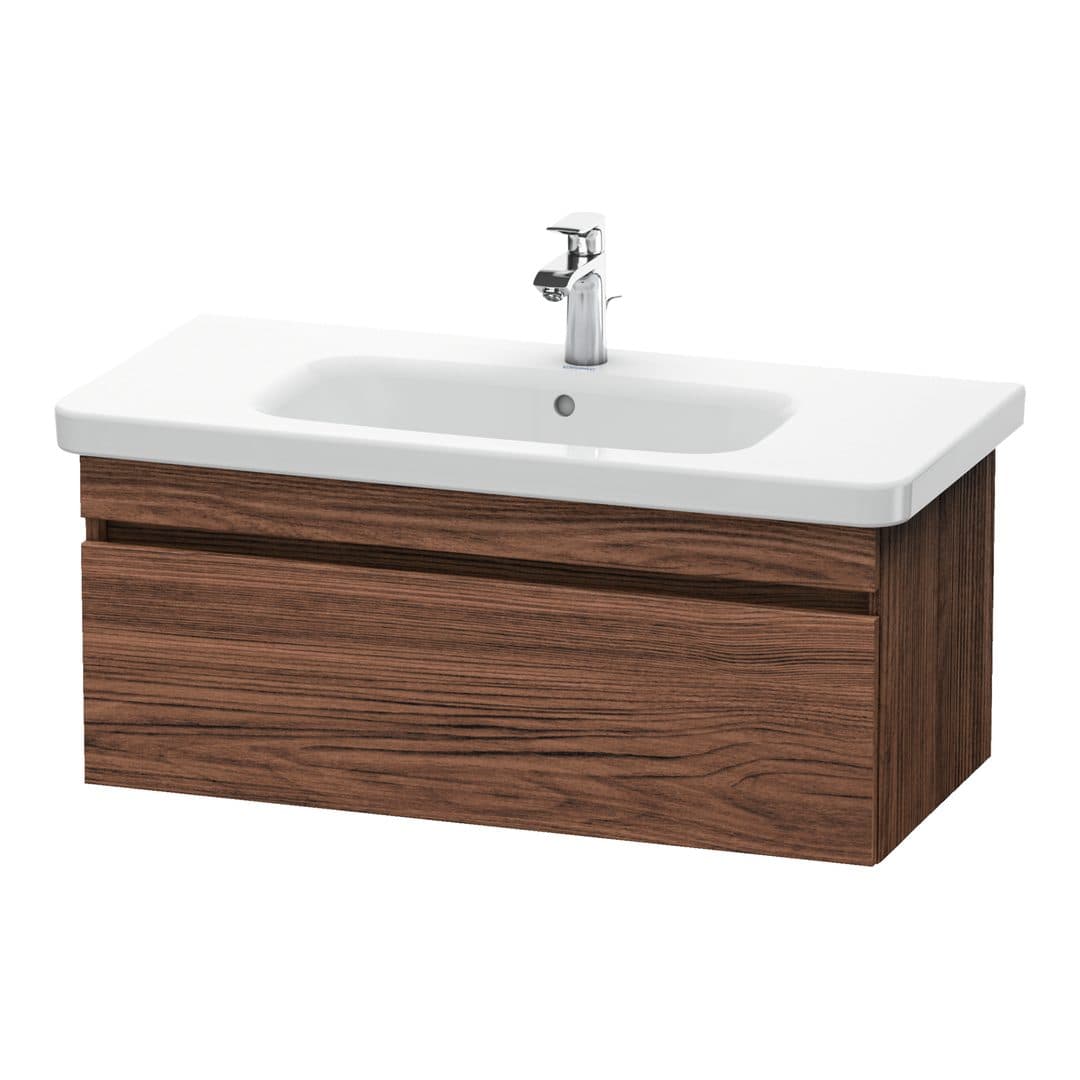 Duravit DuraStyle – Έπιπλο Νιπτήρα – 930 mm, 1 συρτάρι, νιπτήρας κέντρο – Walnut dark Matt, Decor (DS638202121)