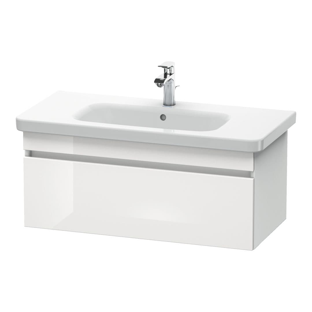 Duravit DuraStyle – Έπιπλο Νιπτήρα – 930 mm, 1 συρτάρι, νιπτήρας κέντρο, White Matt – White High Gloss, Decor (DS638202218)