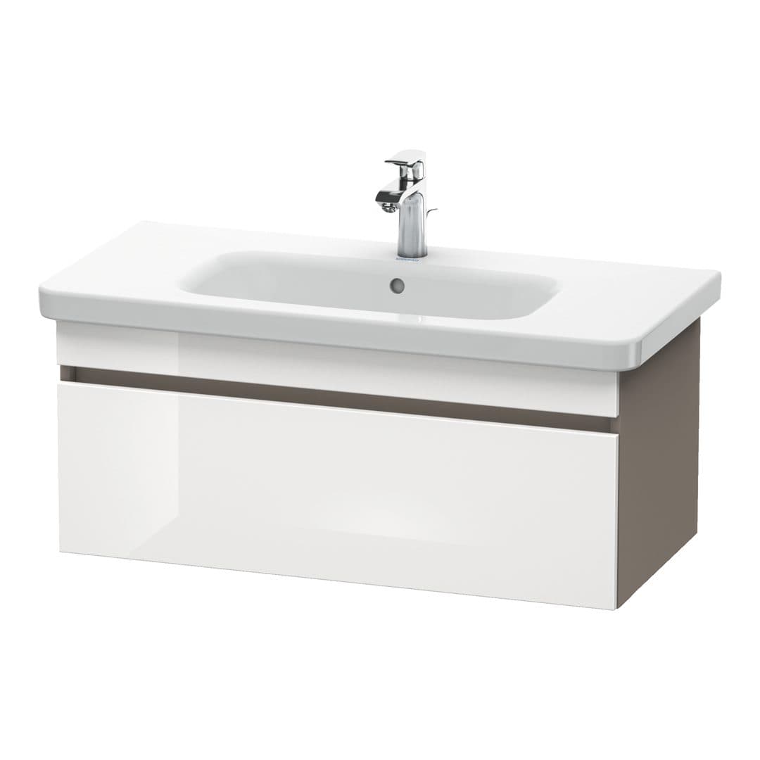 Duravit DuraStyle – Έπιπλο Νιπτήρα – 930 mm, 1 συρτάρι, νιπτήρας κέντρο, σώμα Basalte Matt – White High Gloss, Decor (DS638202243)