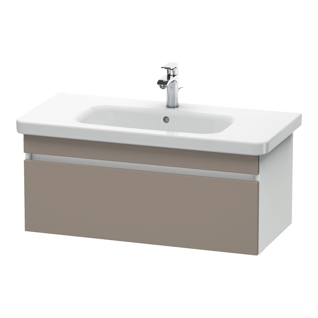 Duravit DuraStyle – Έπιπλο Νιπτήρα – 930 mm, 1 συρτάρι, νιπτήρας κέντρο, σώμα White Matt – Basalte Matt, Decor (DS638204318)