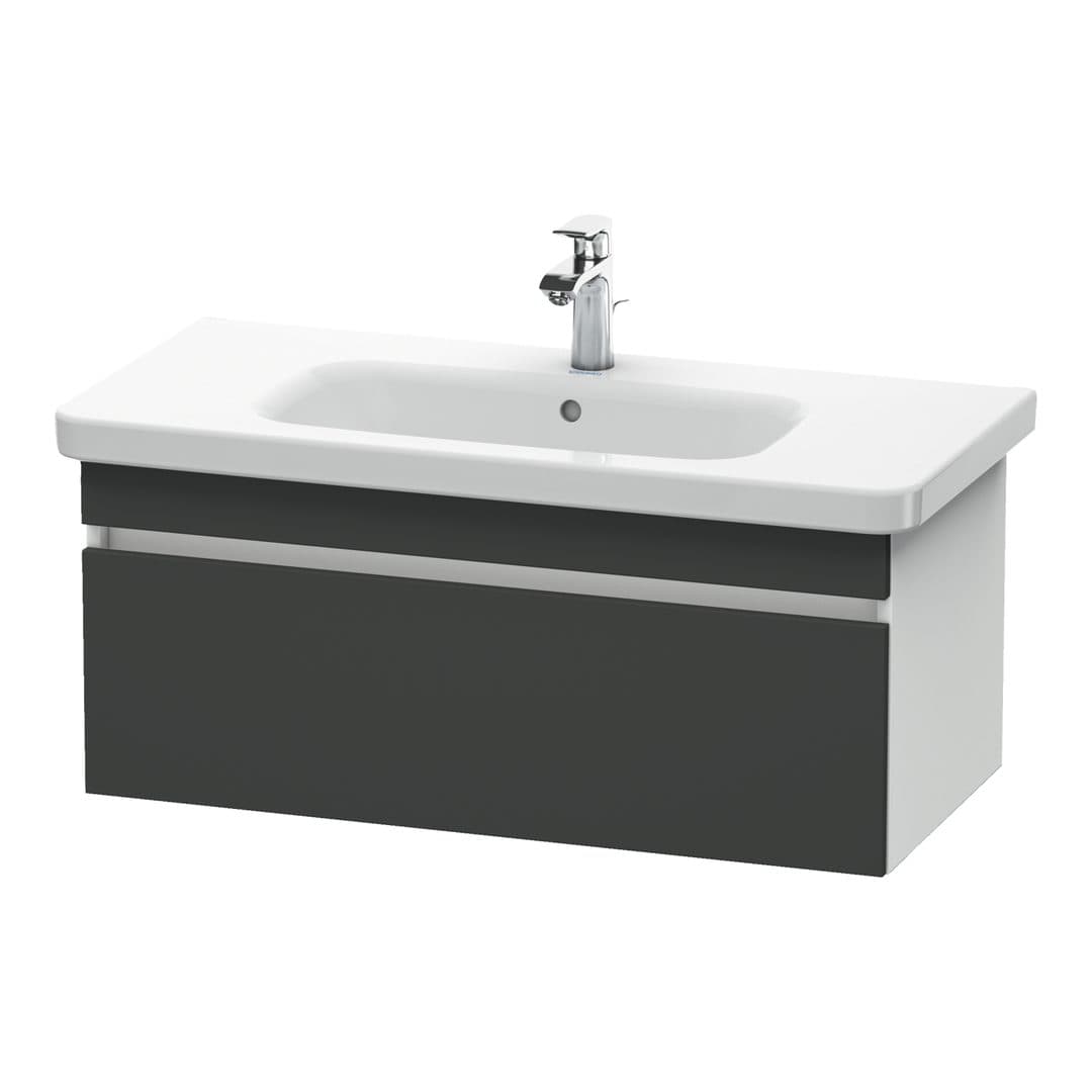 Duravit DuraStyle – Έπιπλο Νιπτήρα – 930 mm, 1 συρτάρι, νιπτήρας κέντρο, σώμα White Matt – Graphite Matt, Decor (DS638204918)
