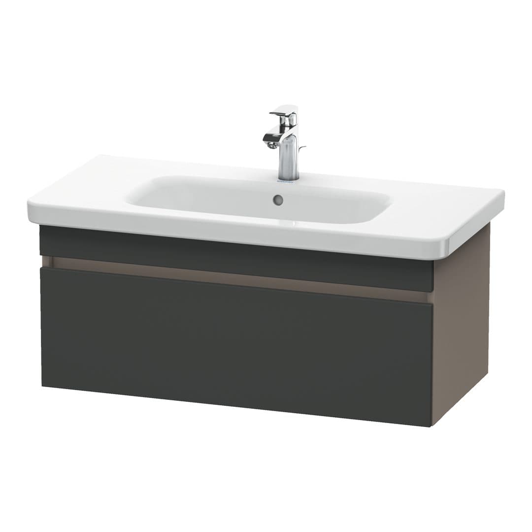 Duravit DuraStyle – Έπιπλο Νιπτήρα – 930 mm, 1 συρτάρι, νιπτήρας κέντρο, σώμα Basalte Matt – Graphite Matt, Decor (DS638204943)