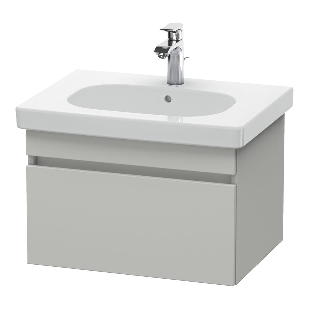 Duravit DuraStyle – Έπιπλο Νιπτήρα – 600 mm, 1 συρτάρι, νιπτήρας κέντρο – Concrete grey Matt, Decor (DS638300707)