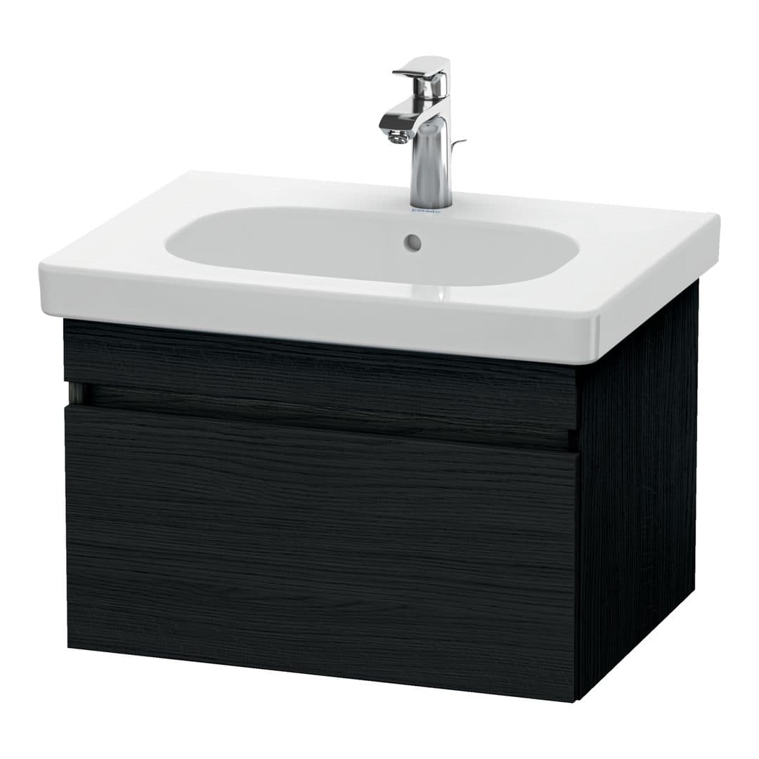 Duravit DuraStyle – Έπιπλο Νιπτήρα – 600 mm, 1 συρτάρι, νιπτήρας κέντρο – Black oak Matt, Decor (DS638301616)
