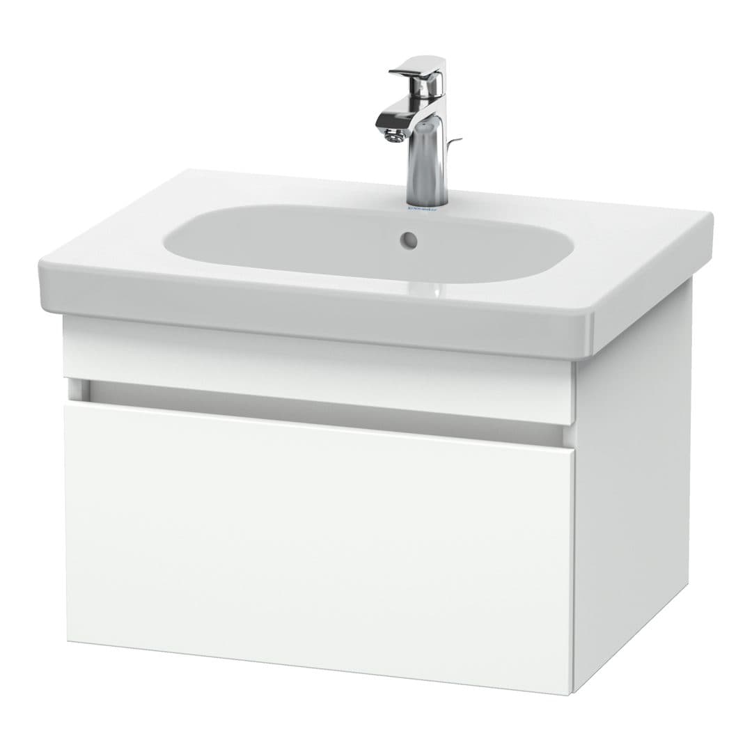 Duravit DuraStyle – Έπιπλο Νιπτήρα – 600 mm, 1 συρτάρι, νιπτήρας κέντρο – White Matt, Decor (DS638301818)