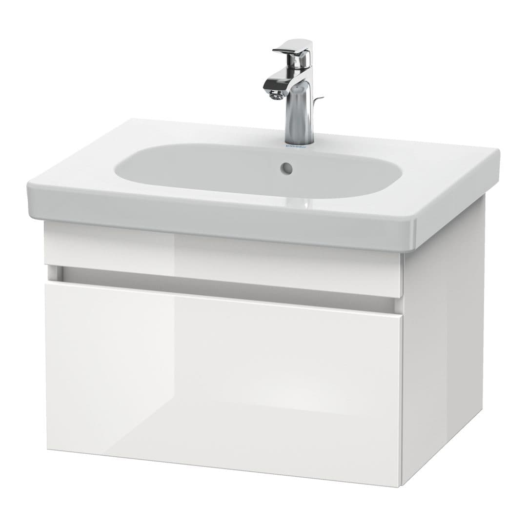 Duravit DuraStyle – Έπιπλο Νιπτήρα – 600 mm, 1 συρτάρι, νιπτήρας κέντρο – White High Gloss, Decor (DS638302222)