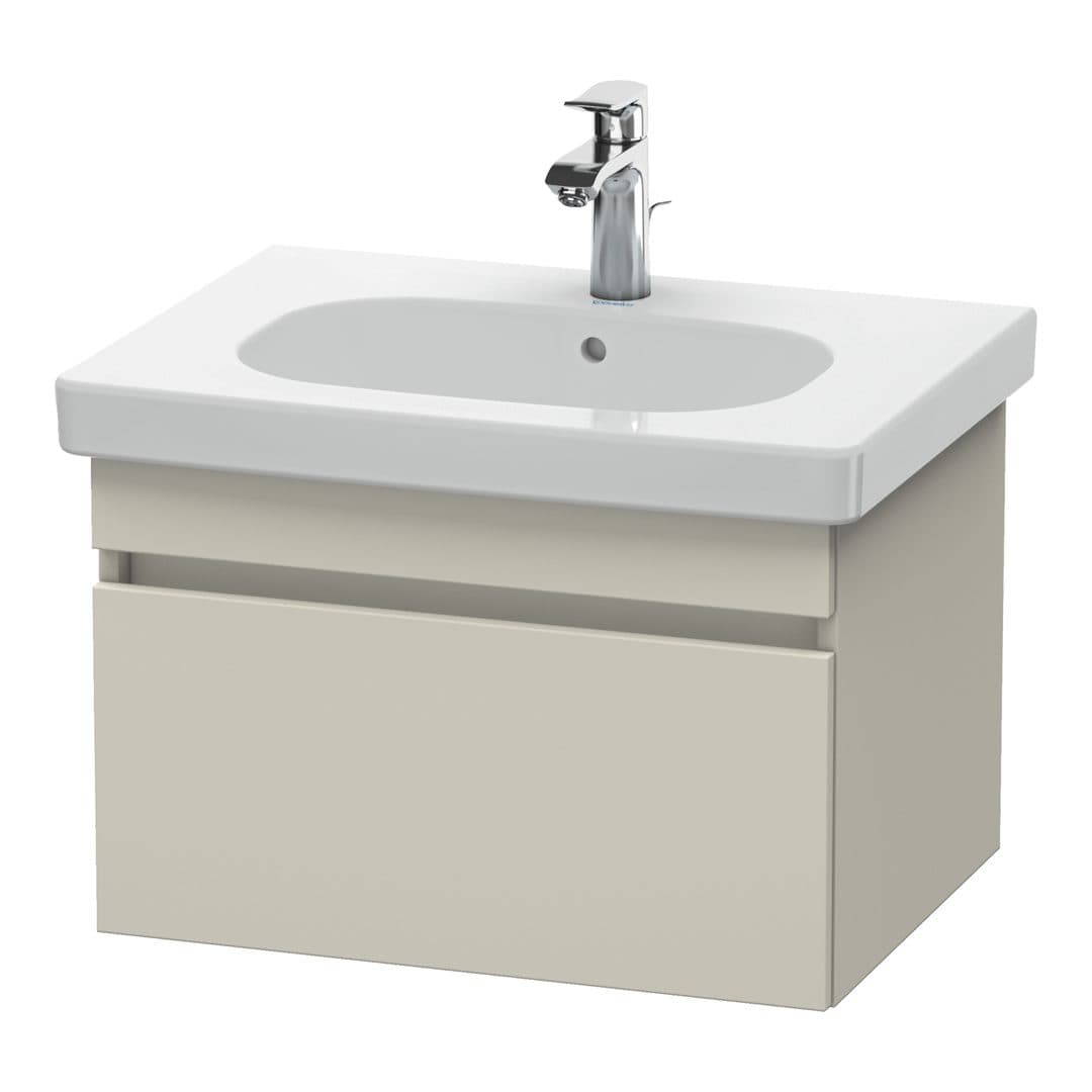 Duravit DuraStyle – Έπιπλο Νιπτήρα – 600 mm, 1 συρτάρι, νιπτήρας κέντρο – Taupe Matt, Decor (DS638309191)