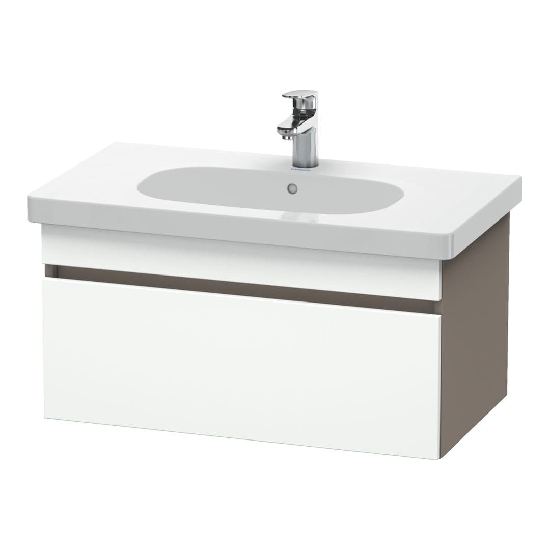 Duravit DuraStyle – Έπιπλο Νιπτήρα – 800 mm, 1 συρτάρι, νιπτήρας κέντρο, σώμα Basalte Matt – White Matt, Decor (DS638401843)