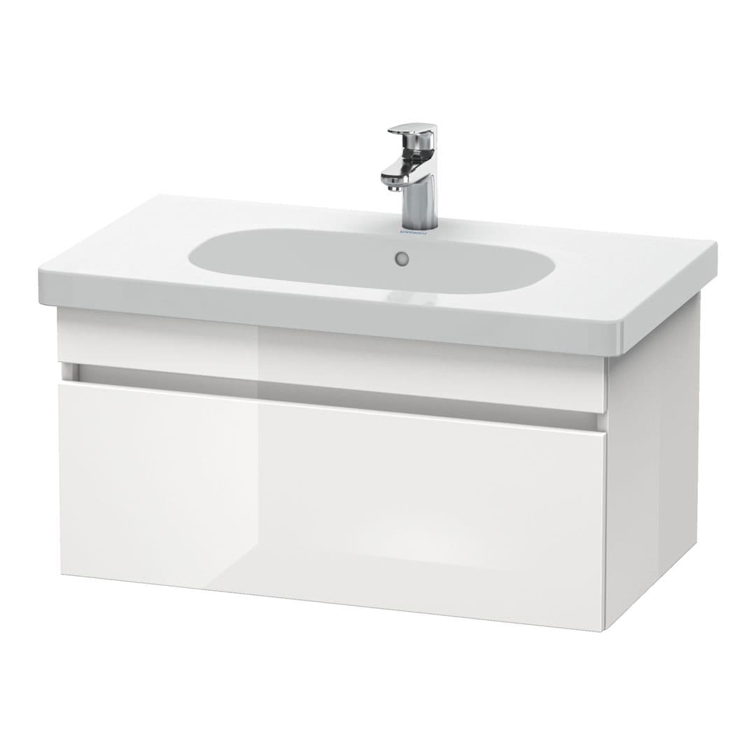 Duravit DuraStyle – Έπιπλο Νιπτήρα – 800 mm, 1 συρτάρι, νιπτήρας κέντρο – White High Gloss, Decor (DS638402222)