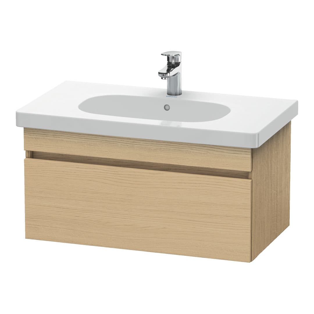 Duravit DuraStyle – Έπιπλο Νιπτήρα – 800 mm, 1 συρτάρι, νιπτήρας κέντρο – Natural oak, Decor (DS638403030)