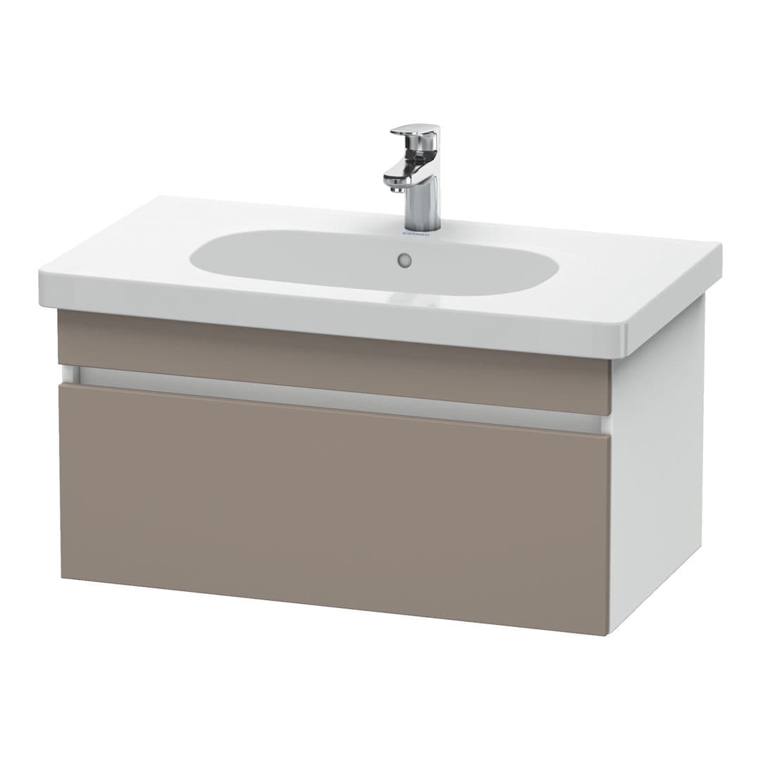 Duravit DuraStyle – Έπιπλο Νιπτήρα – 800 mm, 1 συρτάρι, νιπτήρας κέντρο, σώμα White Matt – Basalte Matt, Decor (DS638404318)