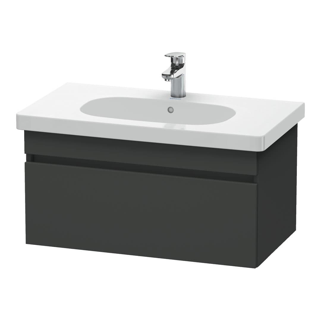 Duravit DuraStyle – Έπιπλο Νιπτήρα – 800 mm, 1 συρτάρι, νιπτήρας κέντρο – Graphite Matt, Decor (DS638404949)