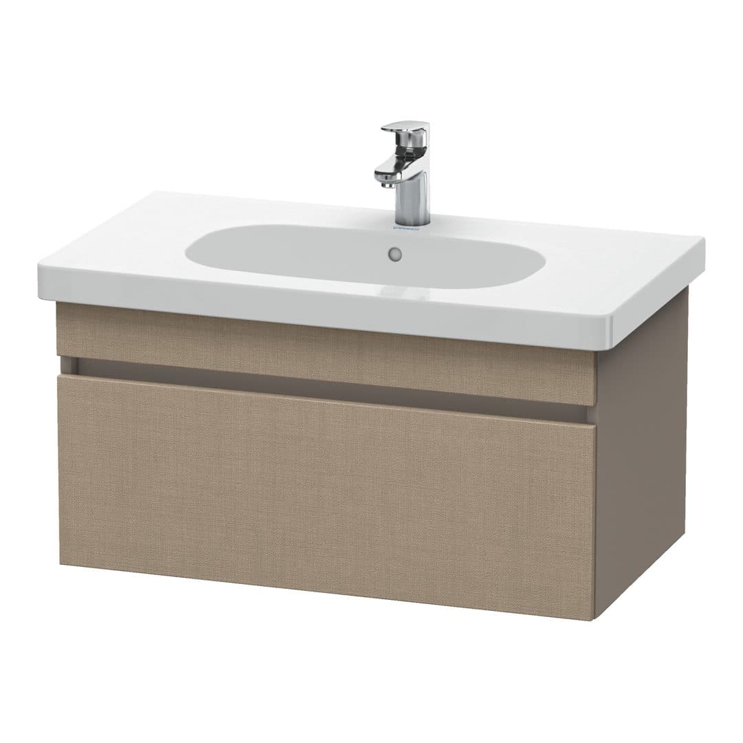 Duravit DuraStyle – Έπιπλο Νιπτήρα – 800 mm, 1 συρτάρι, νιπτήρας κέντρο, σώμα Basalte Matt – Linen Matt, Decor (DS638407543)