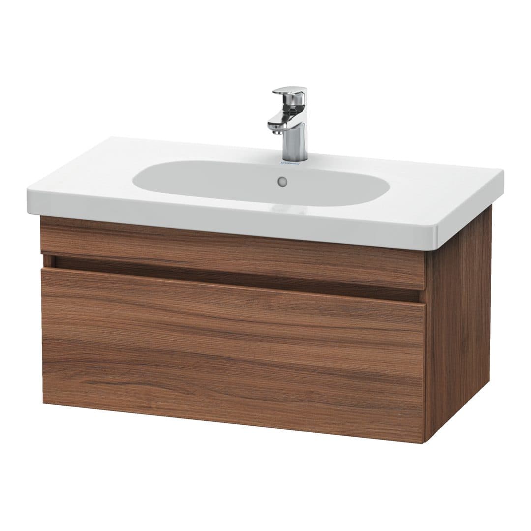 Duravit DuraStyle – Έπιπλο Νιπτήρα – 800 mm, 1 συρτάρι, νιπτήρας κέντρο – Walnut Matt, Decor (DS638407979)