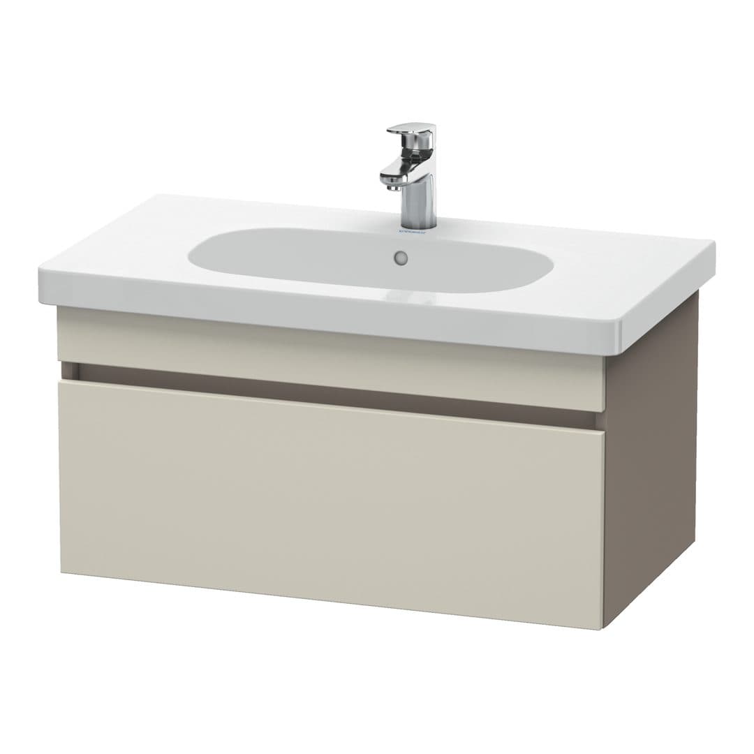 Duravit DuraStyle – Έπιπλο Νιπτήρα – 800 mm, 1 συρτάρι, νιπτήρας κέντρο, σώμα Basalte Matt – Taupe Matt, Decor (DS638409143)