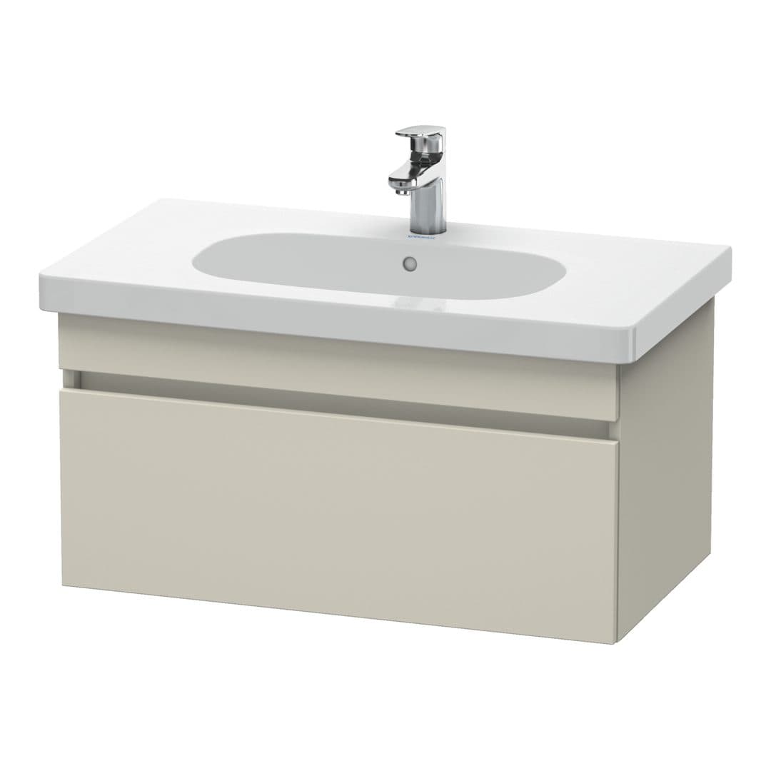 Duravit DuraStyle – Έπιπλο Νιπτήρα – 800 mm, 1 συρτάρι, νιπτήρας κέντρο – Taupe Matt, Decor (DS638409191)