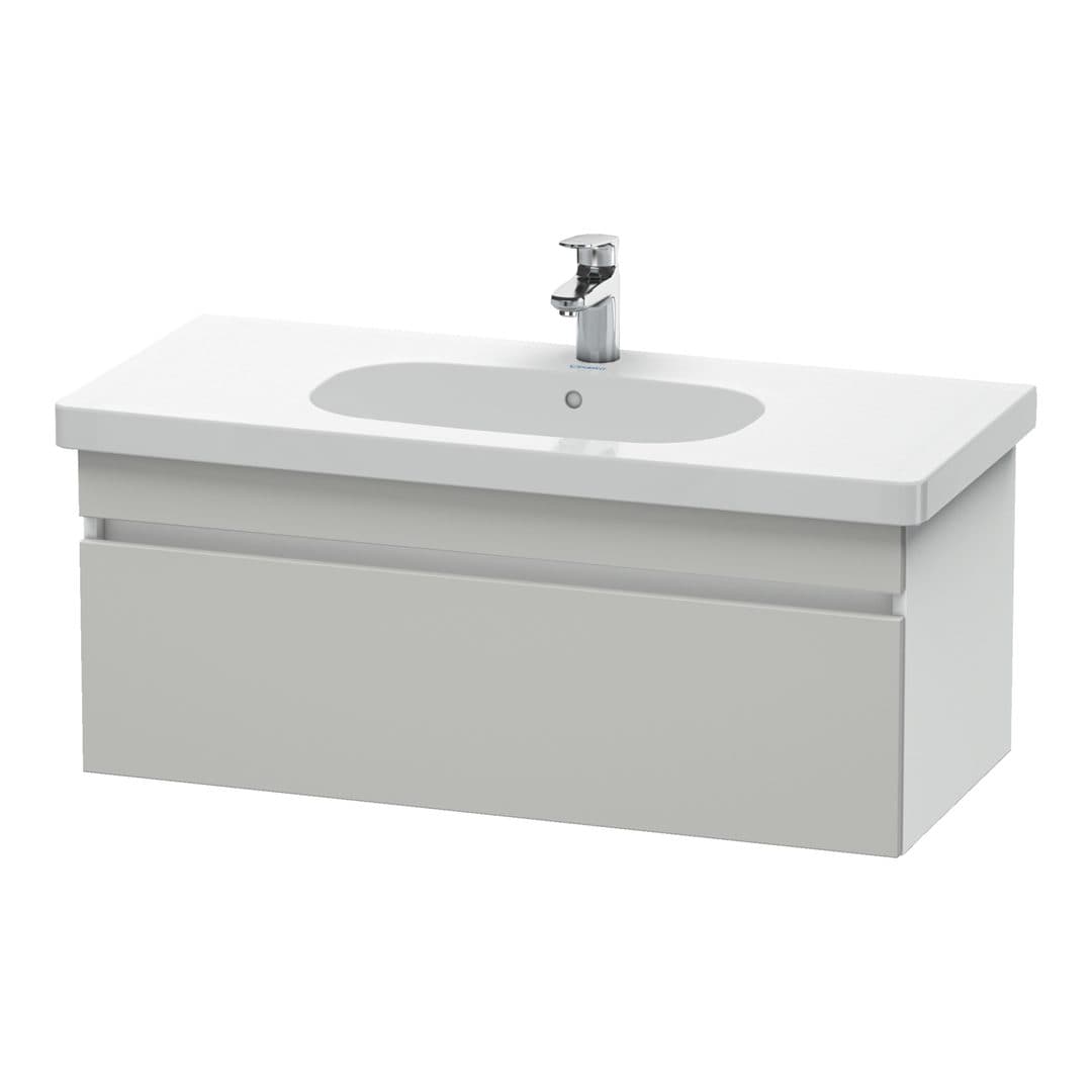 Duravit DuraStyle – Έπιπλο Νιπτήρα – 1000 mm, 1 συρτάρι, νιπτήρας κέντρο, σώμα White Matt – Concrete grey Matt, Decor (DS638500718)