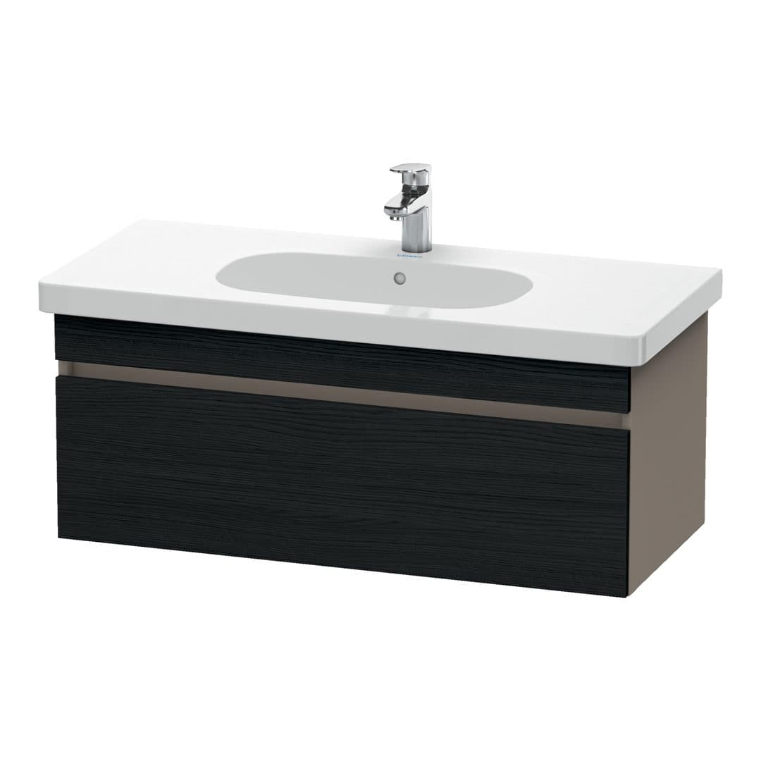 Duravit DuraStyle – Έπιπλο Νιπτήρα – 1000 mm, 1 συρτάρι, νιπτήρας κέντρο, σώμα Basalte Matt – Black oak Matt, Decor (DS638501643)