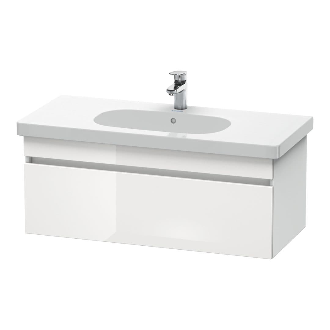 Duravit DuraStyle – Έπιπλο Νιπτήρα – 1000 mm, 1 συρτάρι, νιπτήρας κέντρο, White Matt – White High Gloss, Decor (DS638502218)
