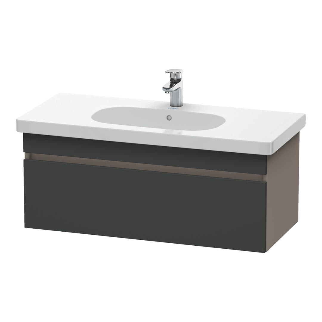 Duravit DuraStyle – Έπιπλο Νιπτήρα – 1000 mm, 1 συρτάρι, νιπτήρας κέντρο, σώμα Basalte Matt – Graphite Matt, Decor (DS638504943)