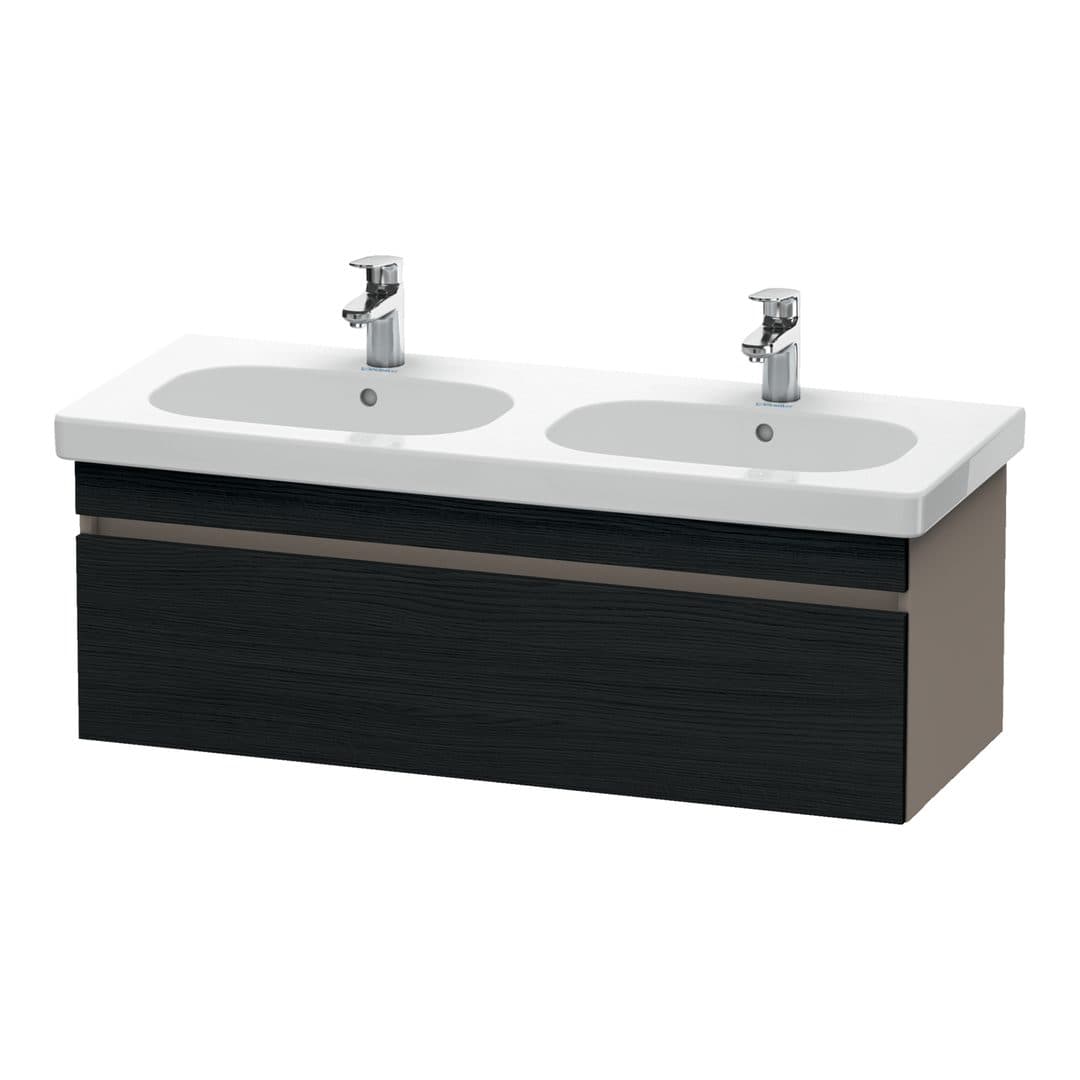 Duravit DuraStyle – Έπιπλο Νιπτήρα – 1150 mm, 1 συρτάρι, νιπτήρας κέντρο, σώμα Basalte Matt – Black oak Matt, Decor (DS638601643)