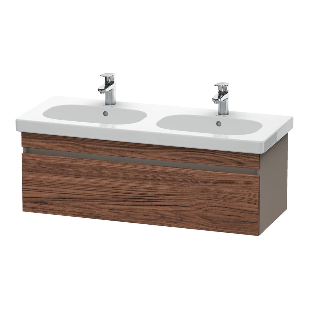 Duravit DuraStyle – Έπιπλο Νιπτήρα – 1150 mm, 1 συρτάρι, νιπτήρας κέντρο, σώμα Basalte Matt – Walnut dark Matt, Decor (DS638602143)