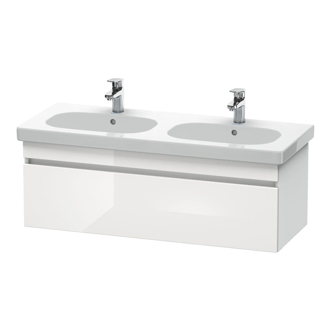Duravit DuraStyle – Έπιπλο Νιπτήρα – 1150 mm, 1 συρτάρι, νιπτήρας κέντρο, White Matt – White High Gloss, Decor (DS638602218)